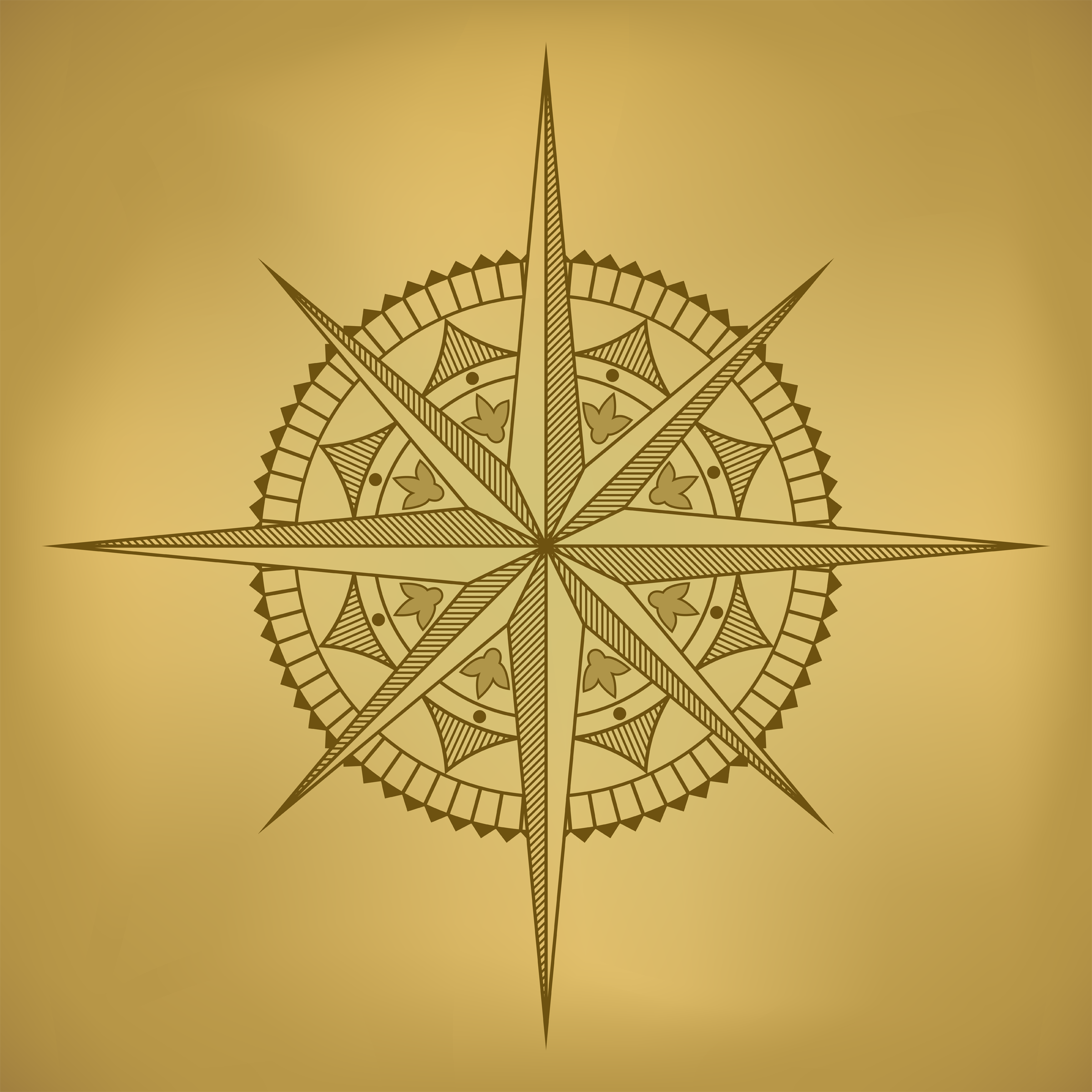 Compass rose distorted